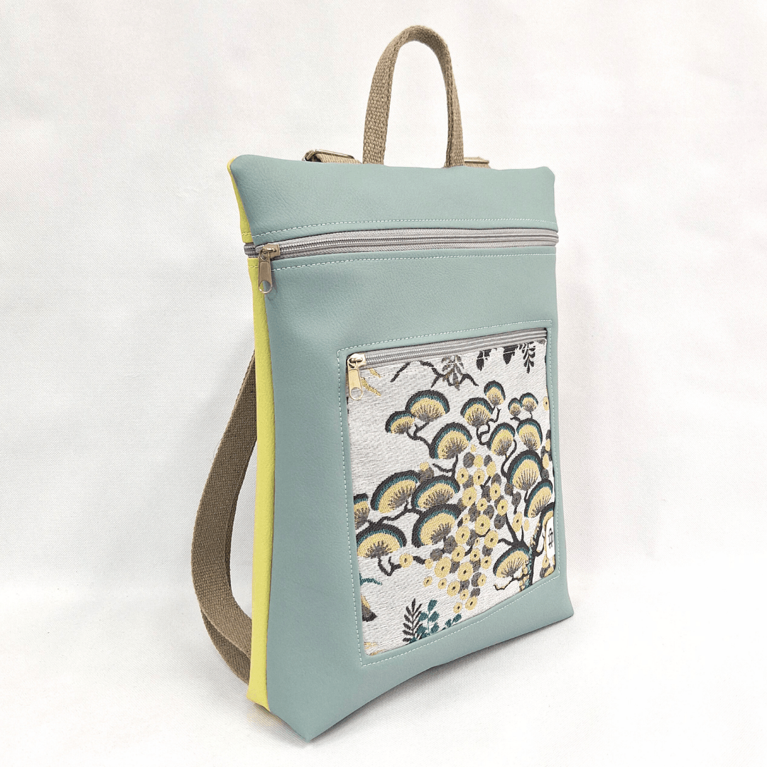 mochila antirrobo reversible color mint Cristina Alba