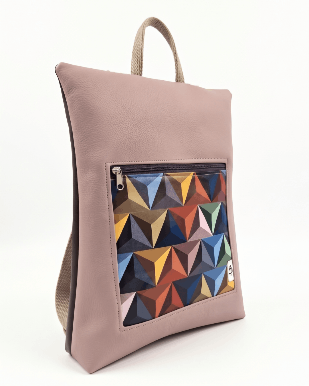 Mochila Antirrobo IRIS | Rosa Empolvado y Gris Marengo cristina-alba-mochila-mujer-antirrobo-103