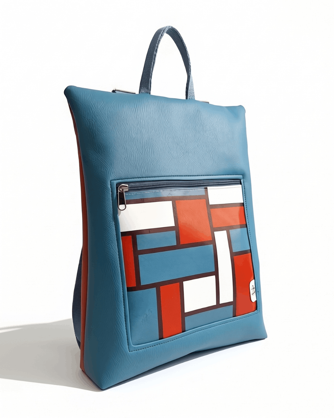 Mochila Antirrobo PULSO | Azul Báltico y Terracota cristina-alba-mochila-mujer-antirrobo-53