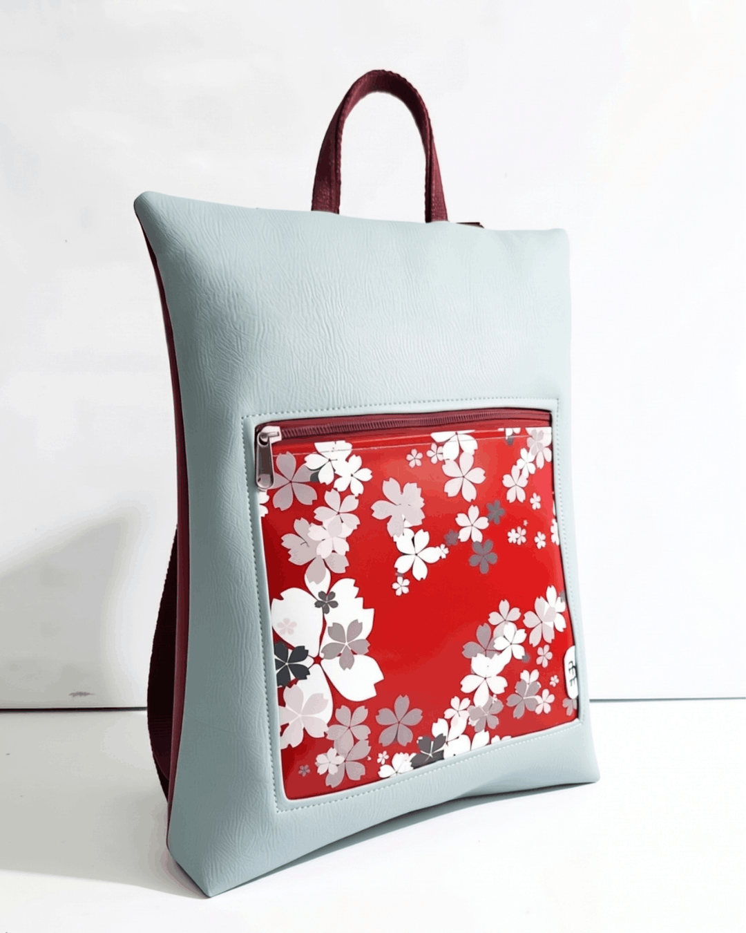 Mochila Antirrobo FLORECER | Menta y Granate cristina-alba-mochila-mujer-antirrobo-64