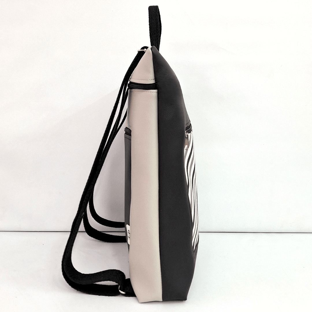 mochila-antirrobo-mujer-rayas-negro-gris-ceniza-plana-cristina-alba